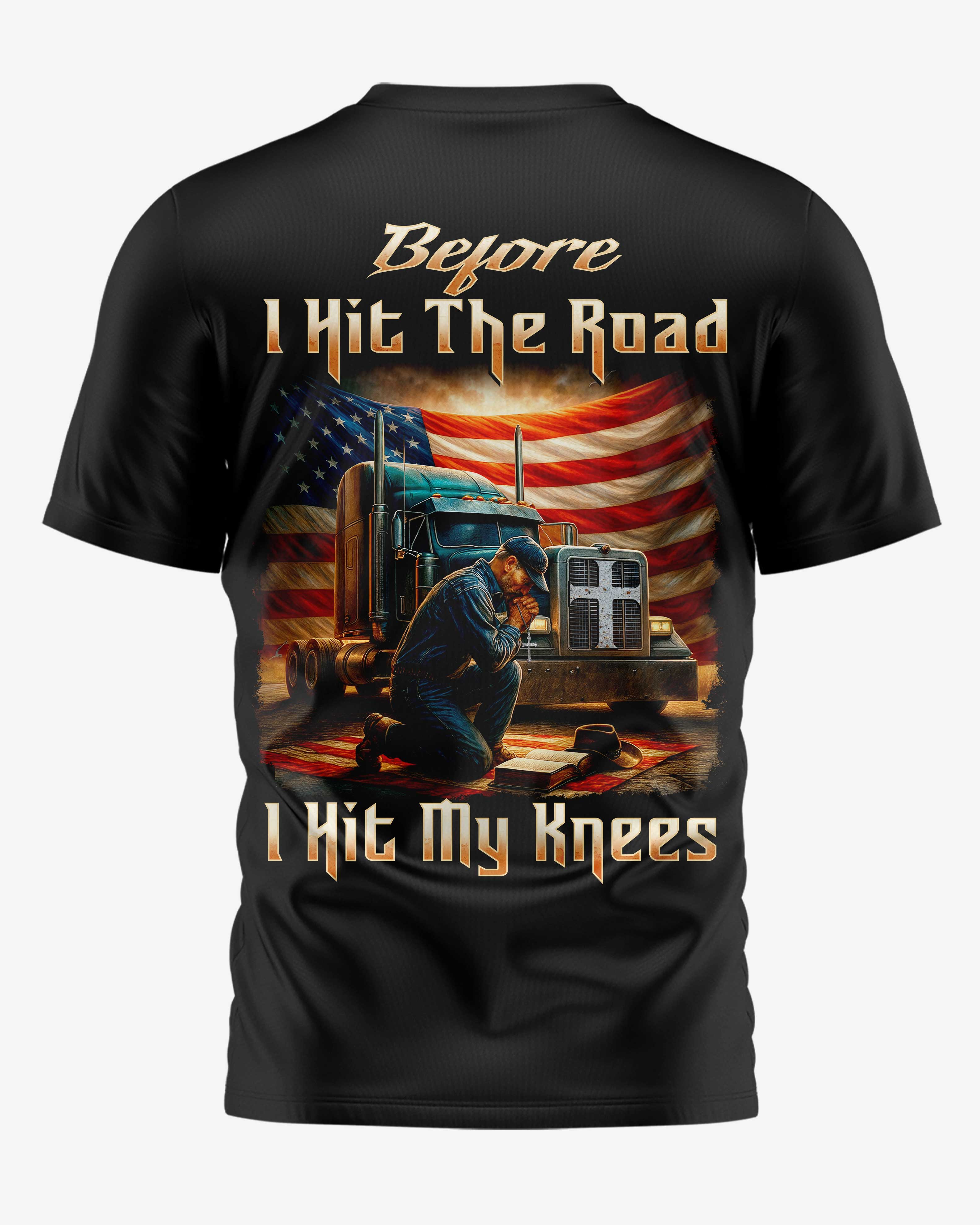 Before I Hit The Road All Over Print T-Shirt