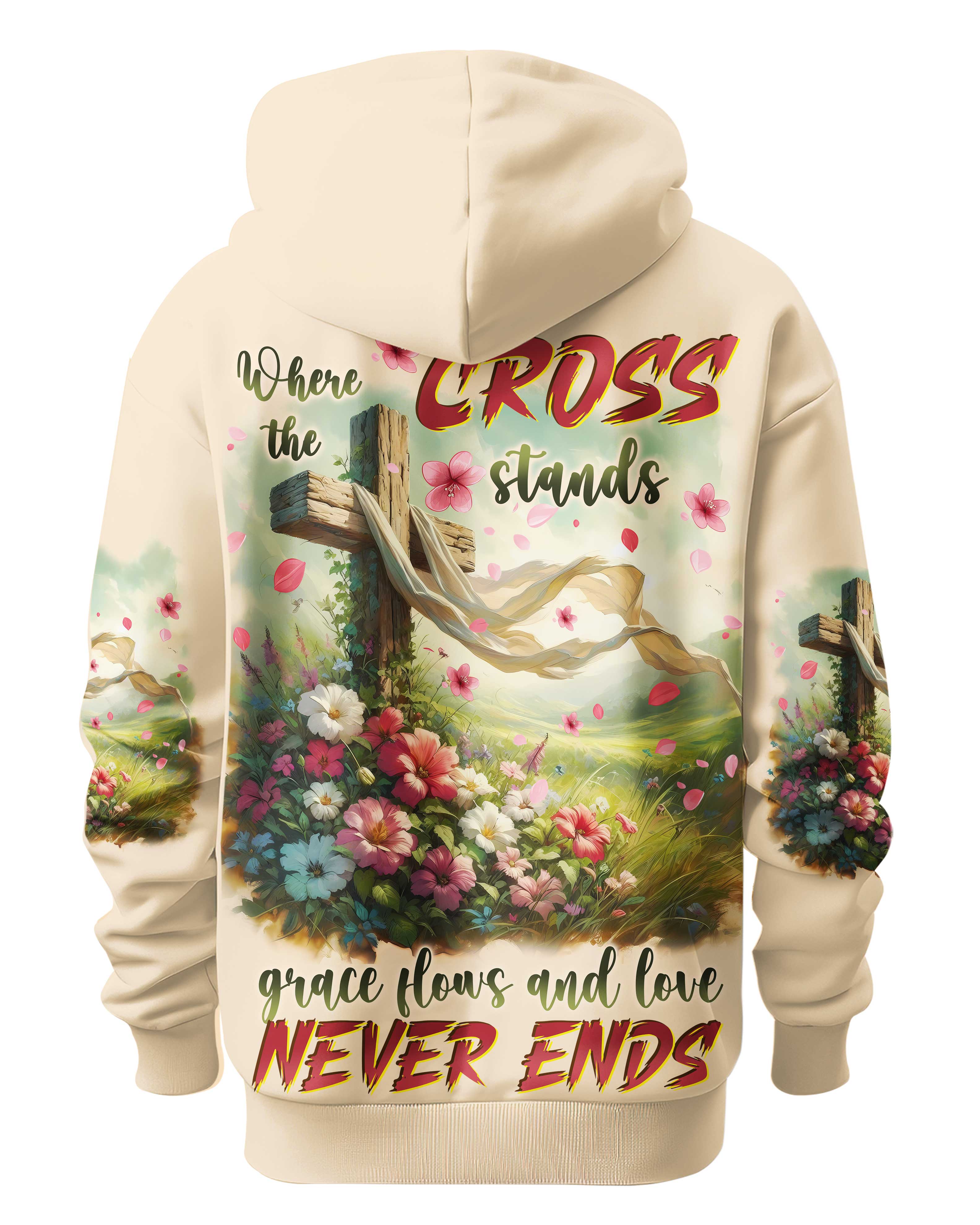 Where The Cross Stands Grace Flows And Love Never Ends Shirts