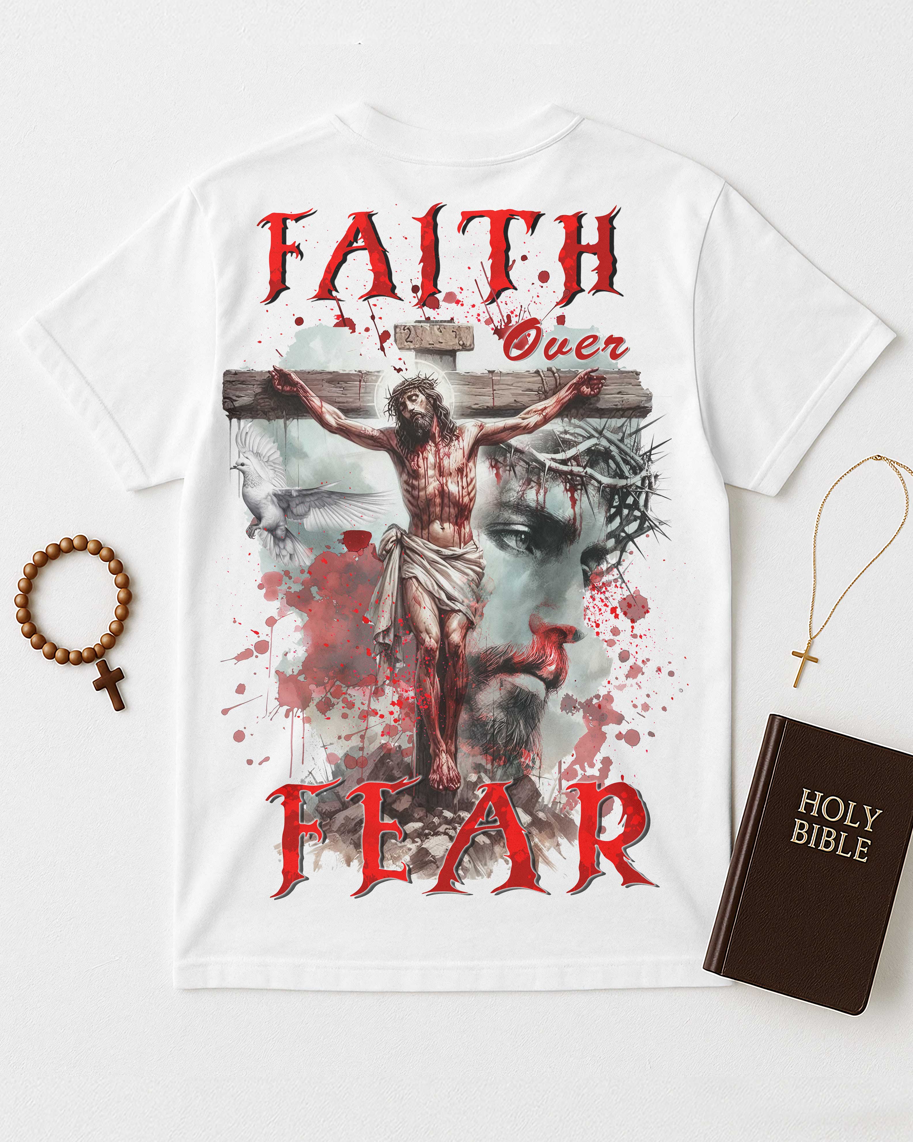 Faith Over Fear All Over Print T-Shirt