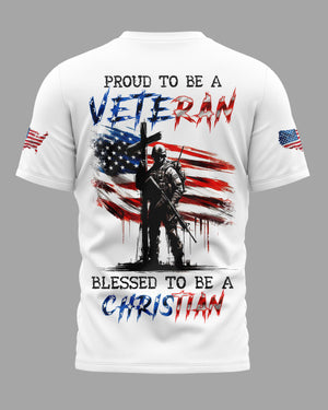Proud To Be A Veteran All Over Print T-Shirt