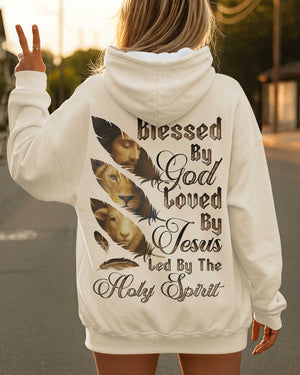 Blessed By God Loved By Jesus Led By The Holy Spirit Hoodie