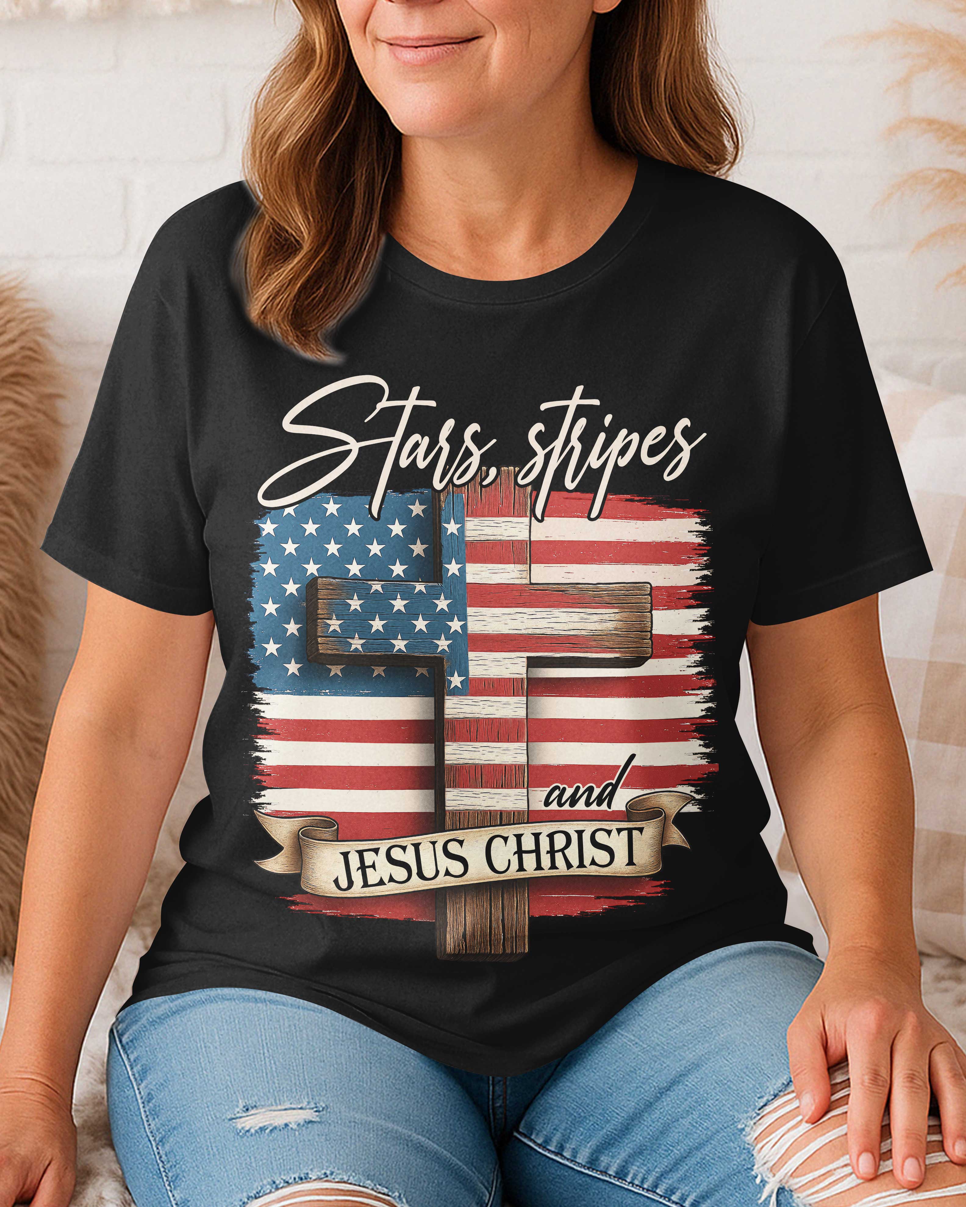 Stars, Stripes and Jesus Christ T-Shirt