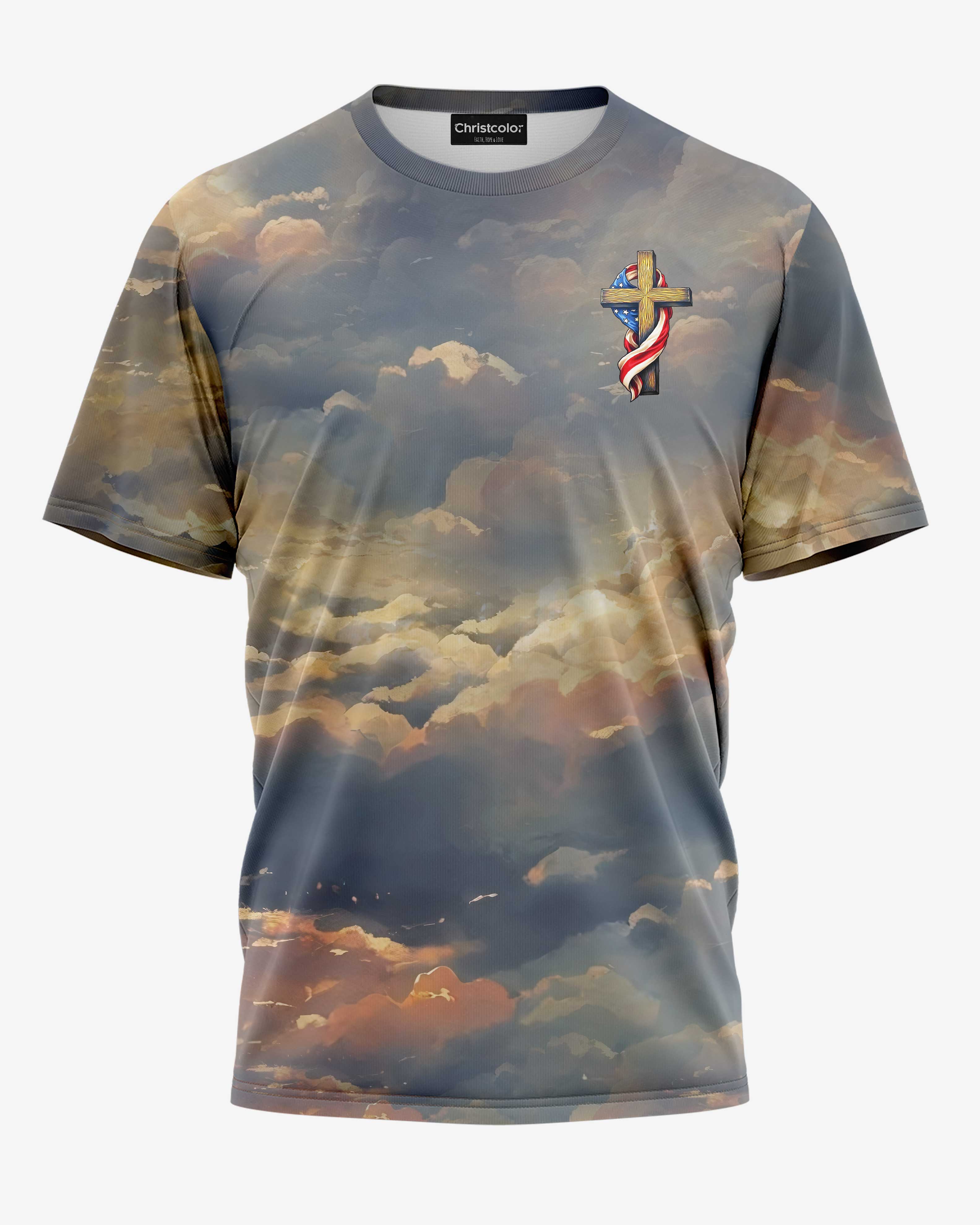 Red, White and Blessed All Over Print T-shirt