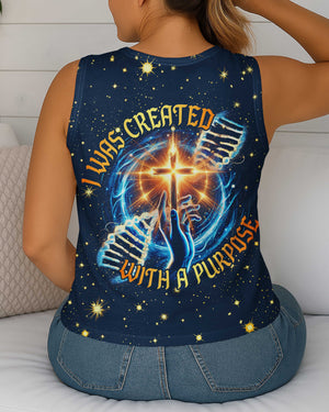 I Was Created With A Purpose All Over Print V-neck Tank Top