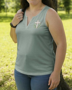 As Long As I Have Breath I Will Pray V-neck Tank Top