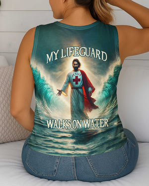 My Lifeguard Walks On Water All Over Print V-neck Tank Top
