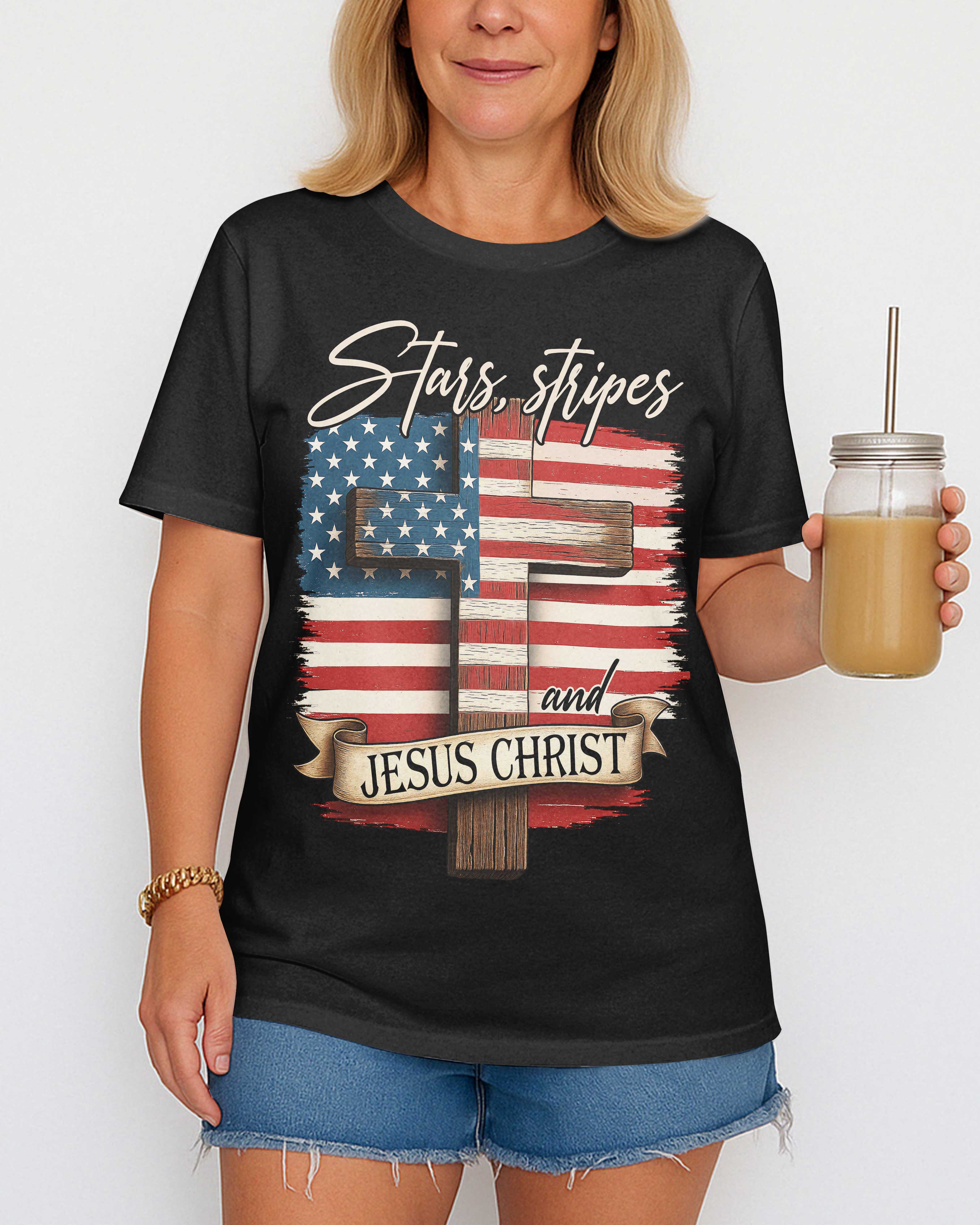 Stars, Stripes and Jesus Christ T-Shirt