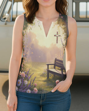 Be Still And Know All Over Print V-neck Tank Top
