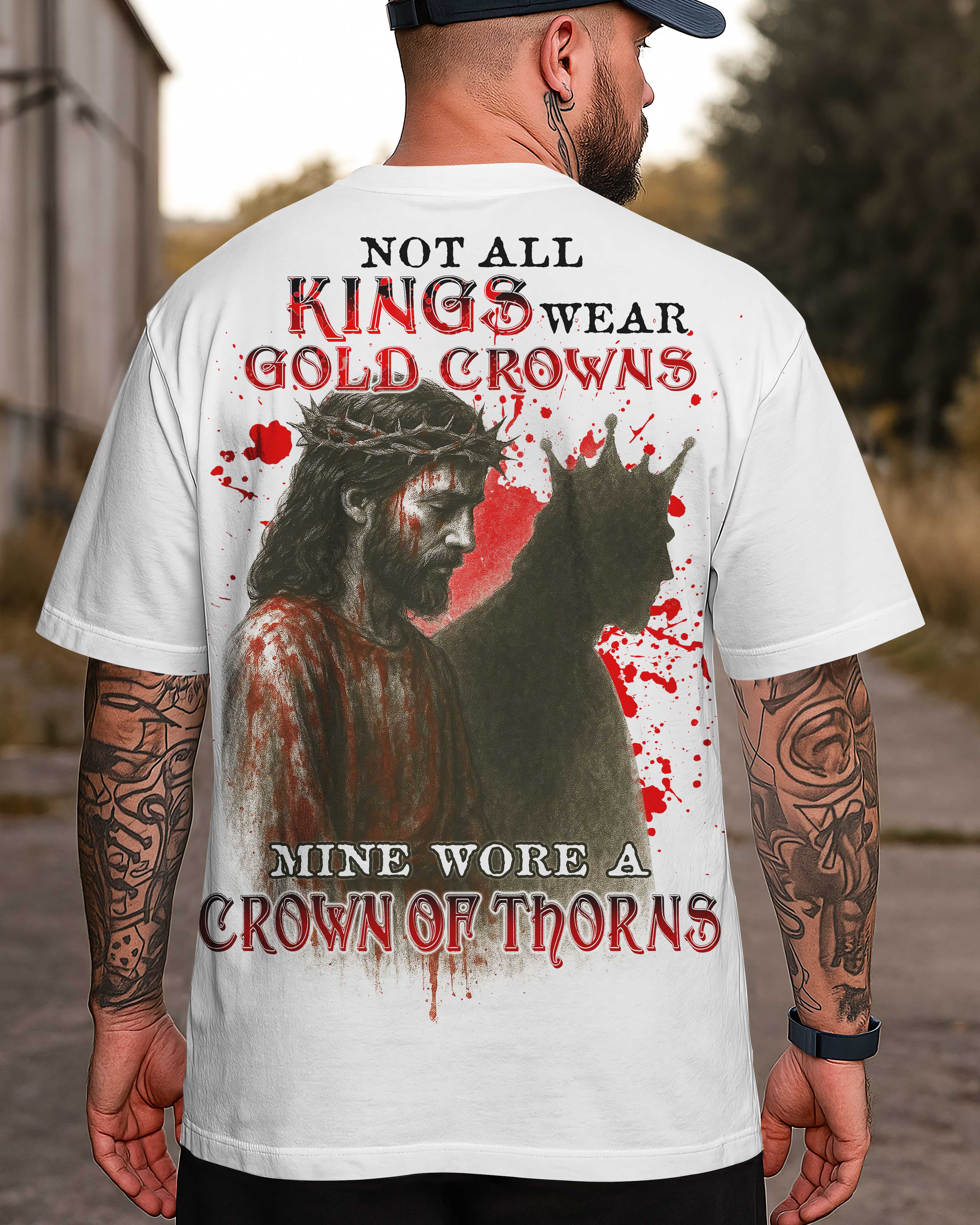 Not All Kings Wear Gold Crowns All Over Print T-Shirt