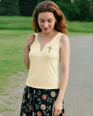 Be Still Before The Lord V-neck Tank Top