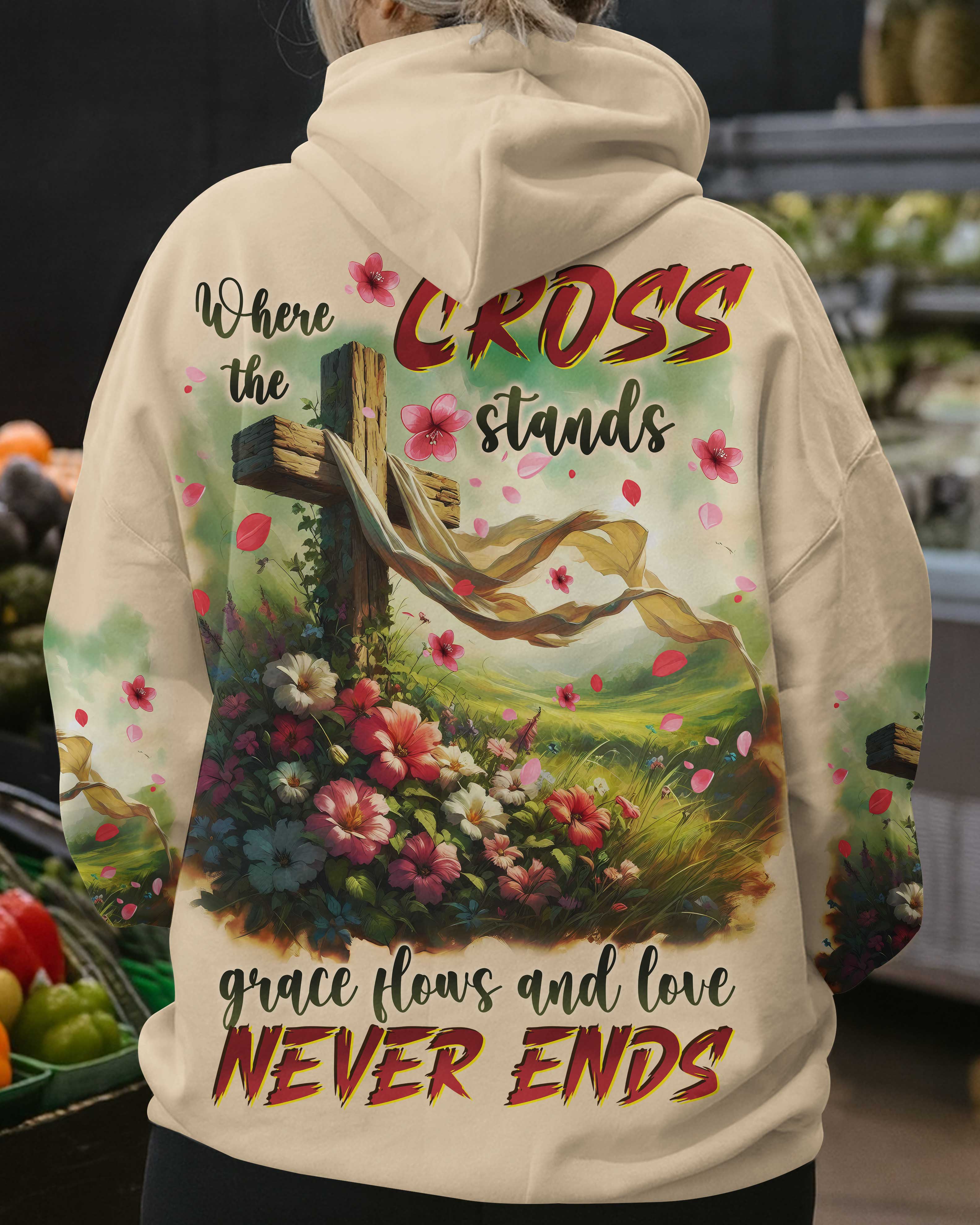 Where The Cross Stands Grace Flows And Love Never Ends Shirts