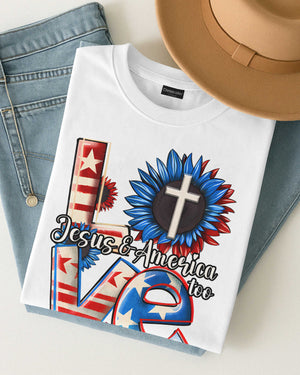 Love Jesus and America Too T-Shirt
