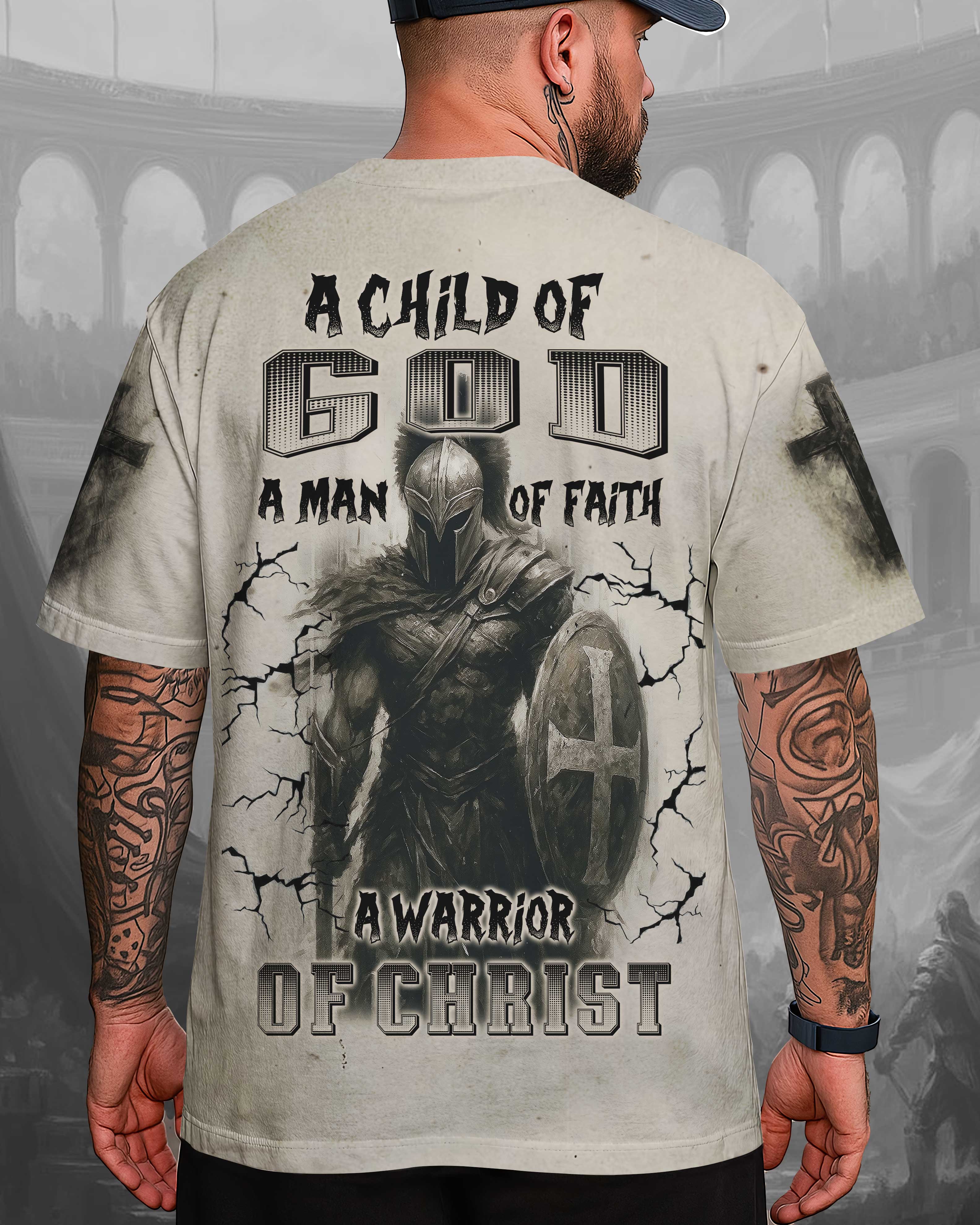 A Child Of God A Man Of Faith A Warrior Of Christ Shirt
