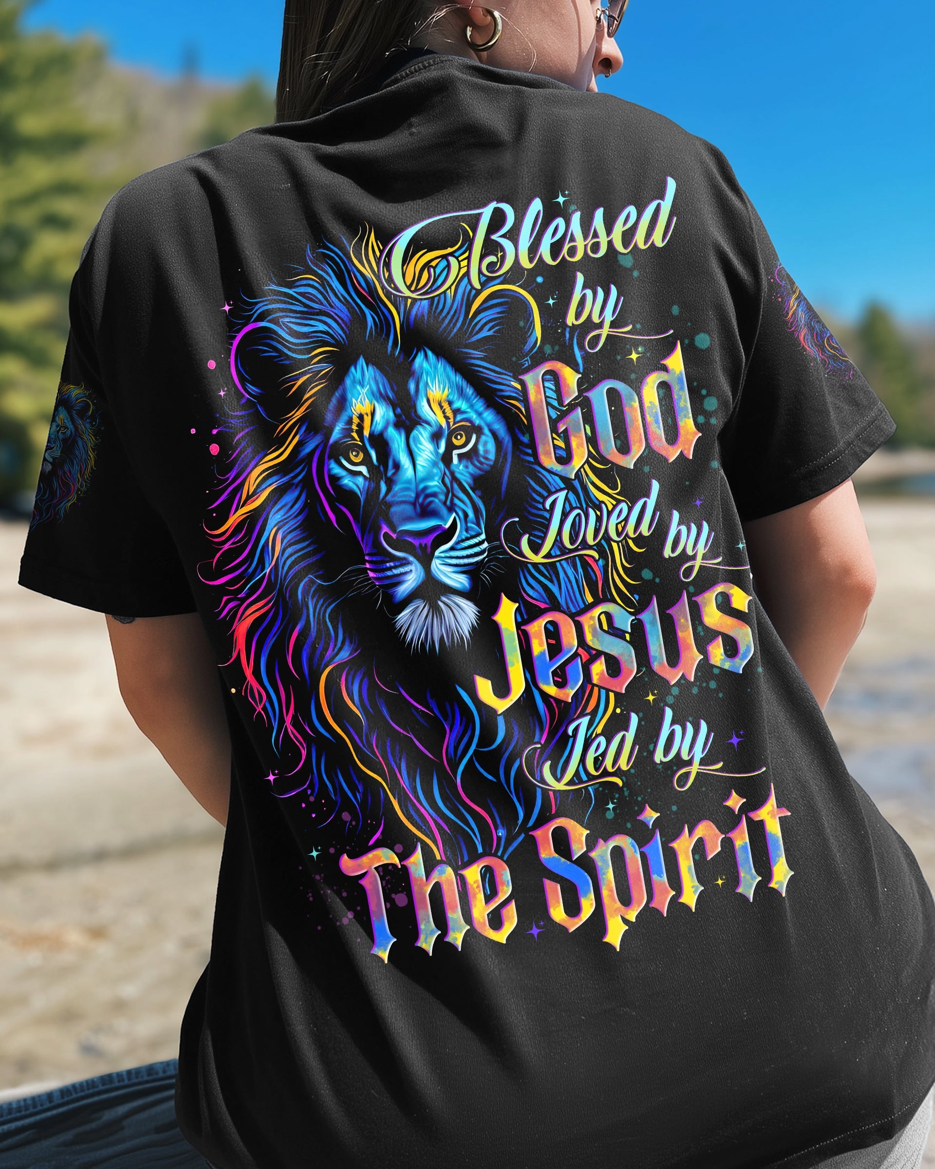 Blessed By God Lion Women's All Over Print Shirt - Tytd1509251