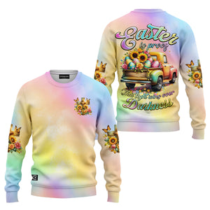 Easter Is Proof That Light Wins Over Darkness All Over Print Sweater