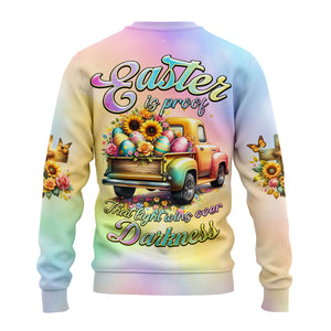 Easter Is Proof That Light Wins Over Darkness All Over Print Sweater