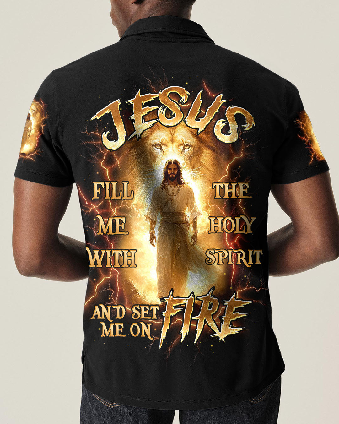 Jesus Fill Me With The Holy Spirit Lion Men's All Over Print Shirt - Tltw2909252