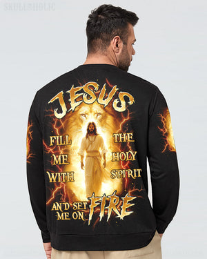 Jesus Fill Me With The Holy Spirit Lion Men's All Over Print Shirt - Tltw2909252