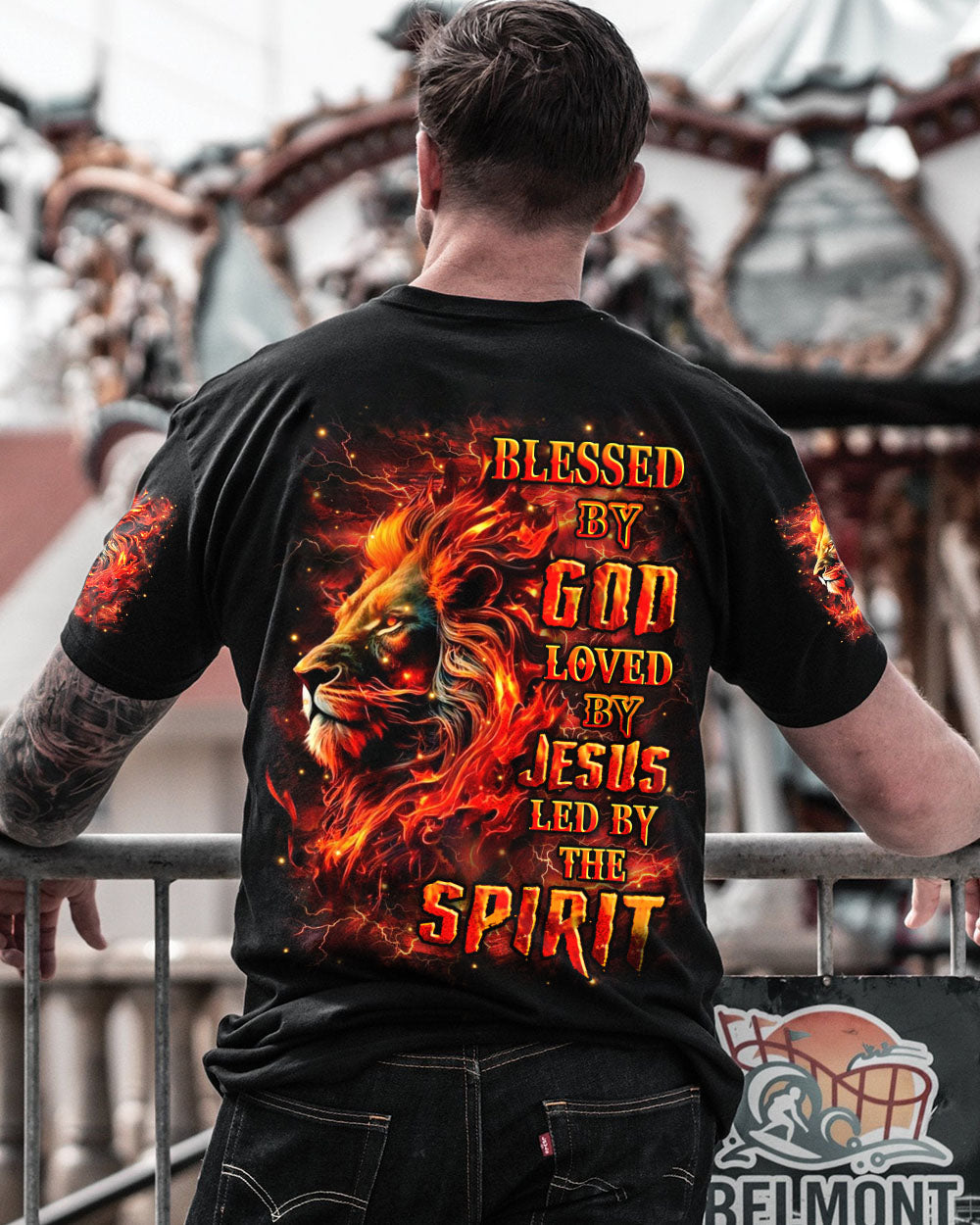 Blessed By God Loved By Jesus Lion Men's All Over Print Shirt - Yhhn2008254