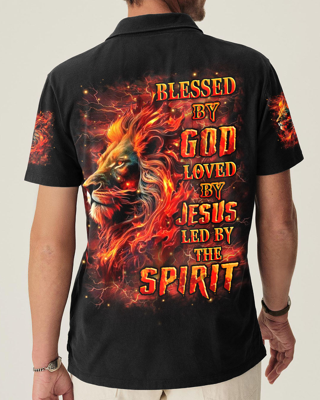 Blessed By God Loved By Jesus Lion Men's All Over Print Shirt - Yhhn2008254