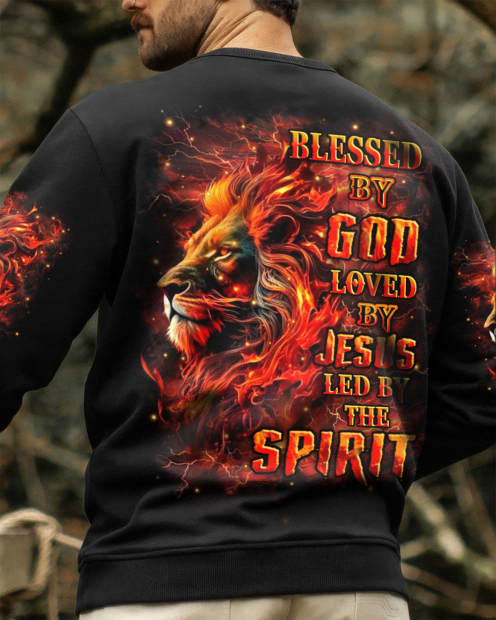 Blessed By God Loved By Jesus Lion Men's All Over Print Shirt - Yhhn2008254