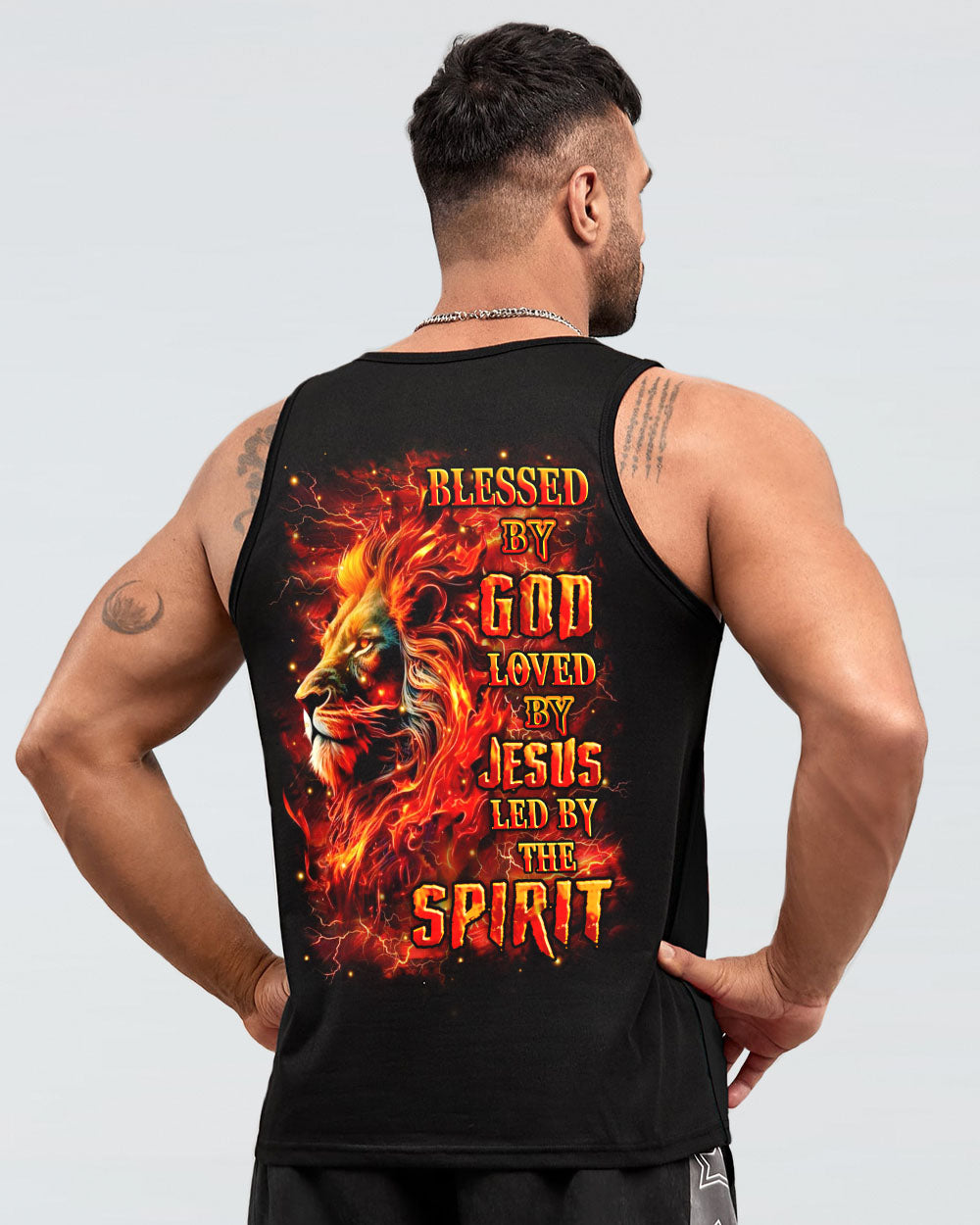 Blessed By God Loved By Jesus Lion Men's All Over Print Shirt - Yhhn2008254