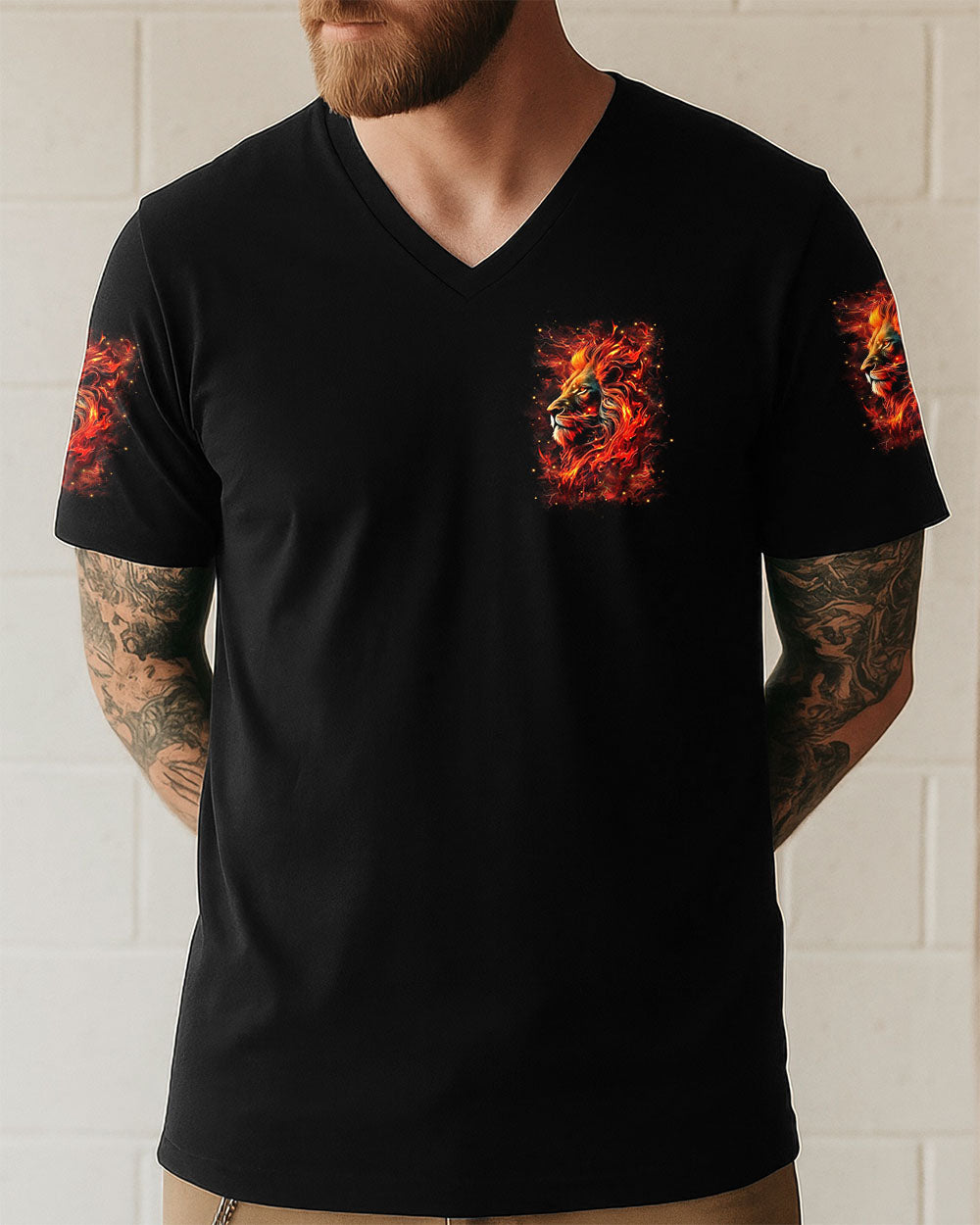 Blessed By God Loved By Jesus Lion Men's All Over Print Shirt - Yhhn2008254