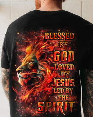 Blessed By God Loved By Jesus Lion Men's All Over Print Shirt - Yhhn2008254