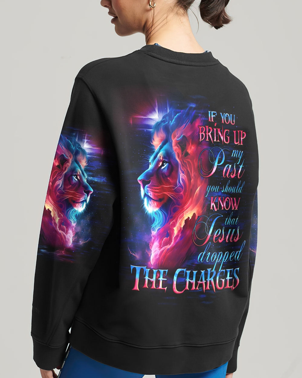 Jesus Dropped The Charges Lion Women's All Over Print Shirt - Tlno2305243