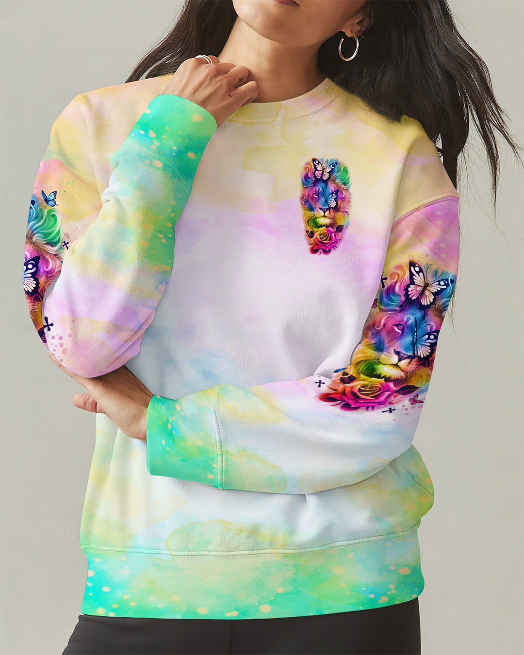 Blessed By God Loved By Jesus Lion Women's All Over Print Shirt - Tlno2309251