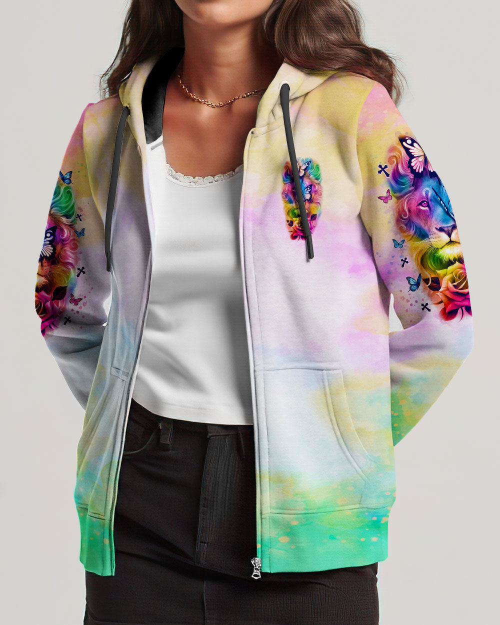 Blessed By God Loved By Jesus Lion Women's All Over Print Shirt - Tlno2309251