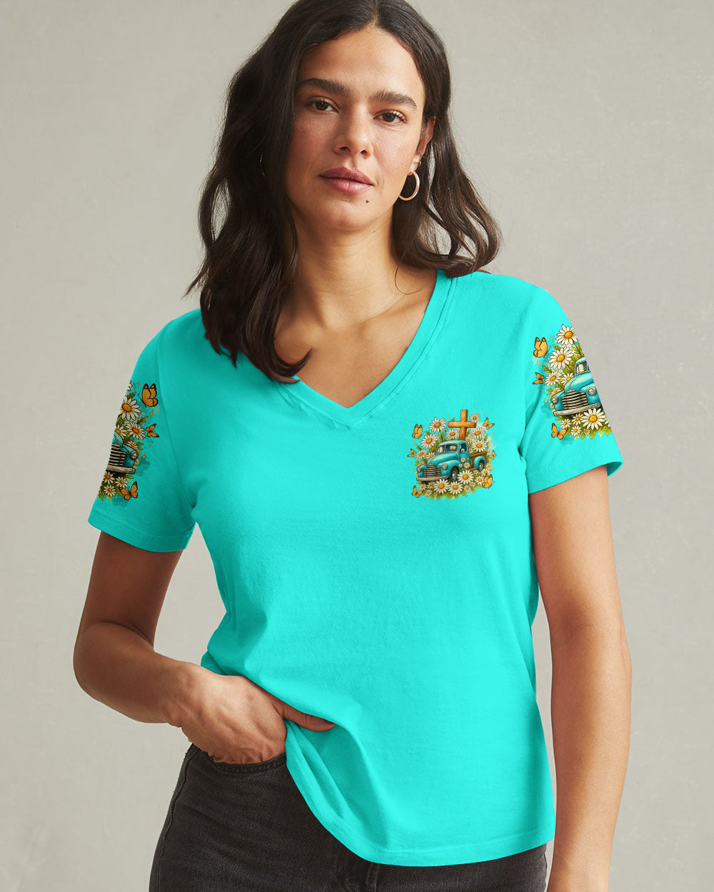 Jesus Take The Wheel Women's All Over Print Shirt - Tltr2309252