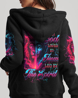 Blessed By God Loved By Jesus Lion Warrior Women's All Over Print Shirt - Tltw1209253
