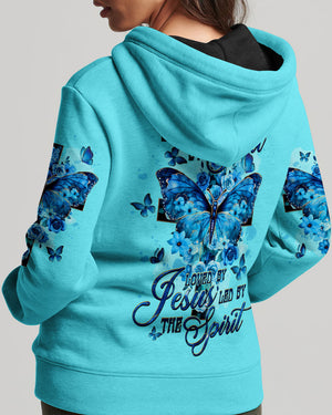 Blessed By God Loved By Jesus Cross Butterfly Women's All Over Print Shirt - Tltw1309251