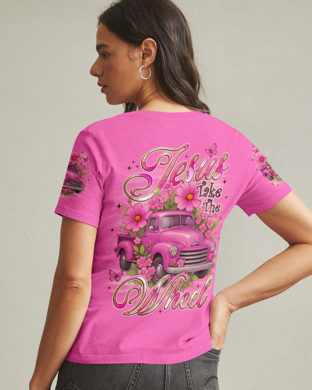 Jesus Take The Wheel Women's All Over Print Shirt - Tyqy0609253