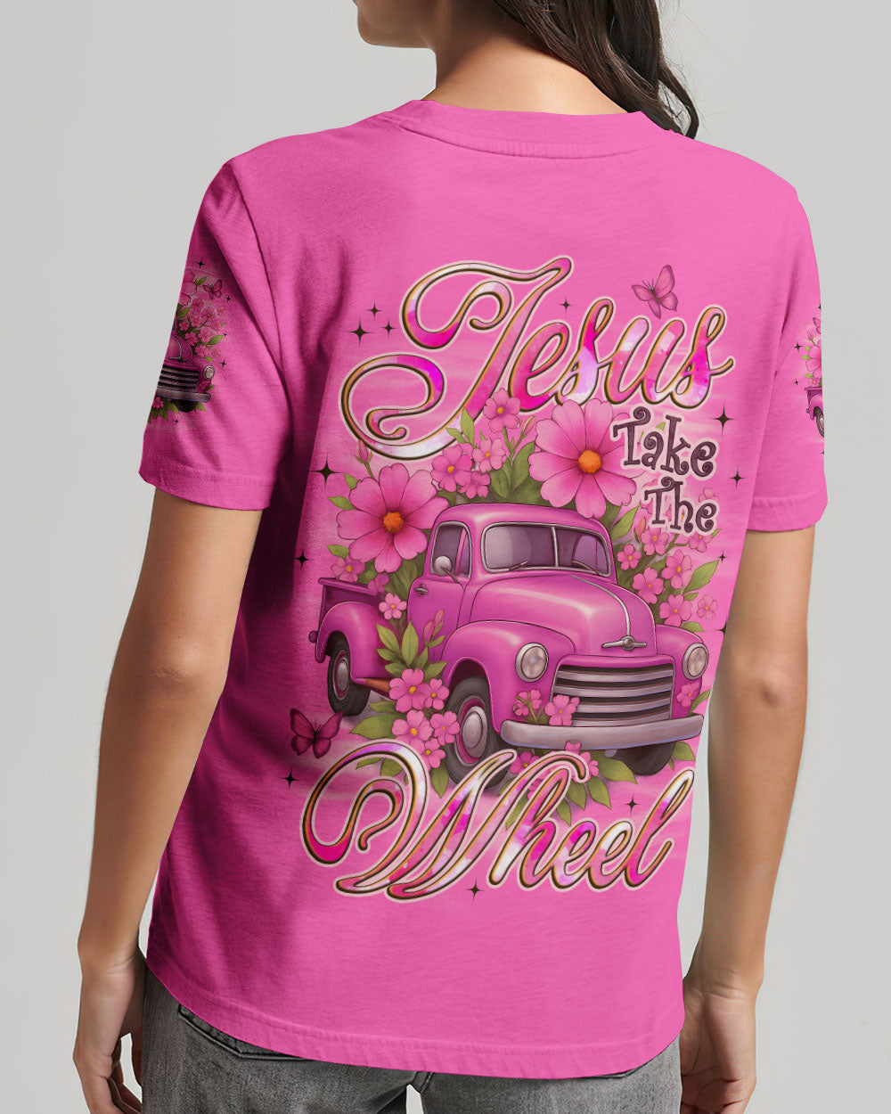 Jesus Take The Wheel Women's All Over Print Shirt - Tyqy0609253