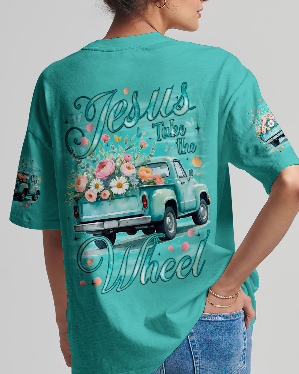 Jesus Take The Wheel Women's All Over Print Shirt - Tyqy1109253