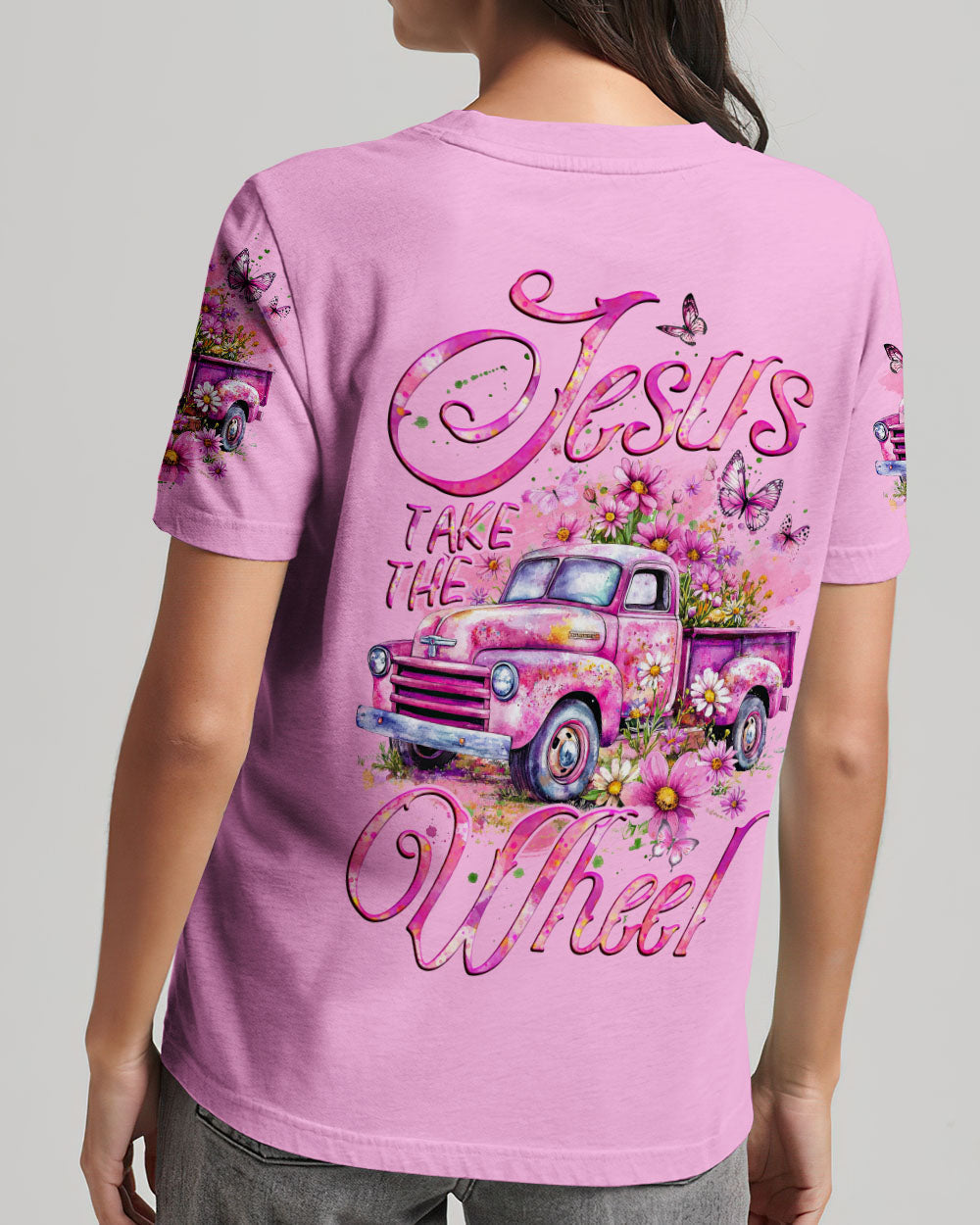 Jesus Take The Wheel Women's All Over Print Shirt - Tyqy1703252