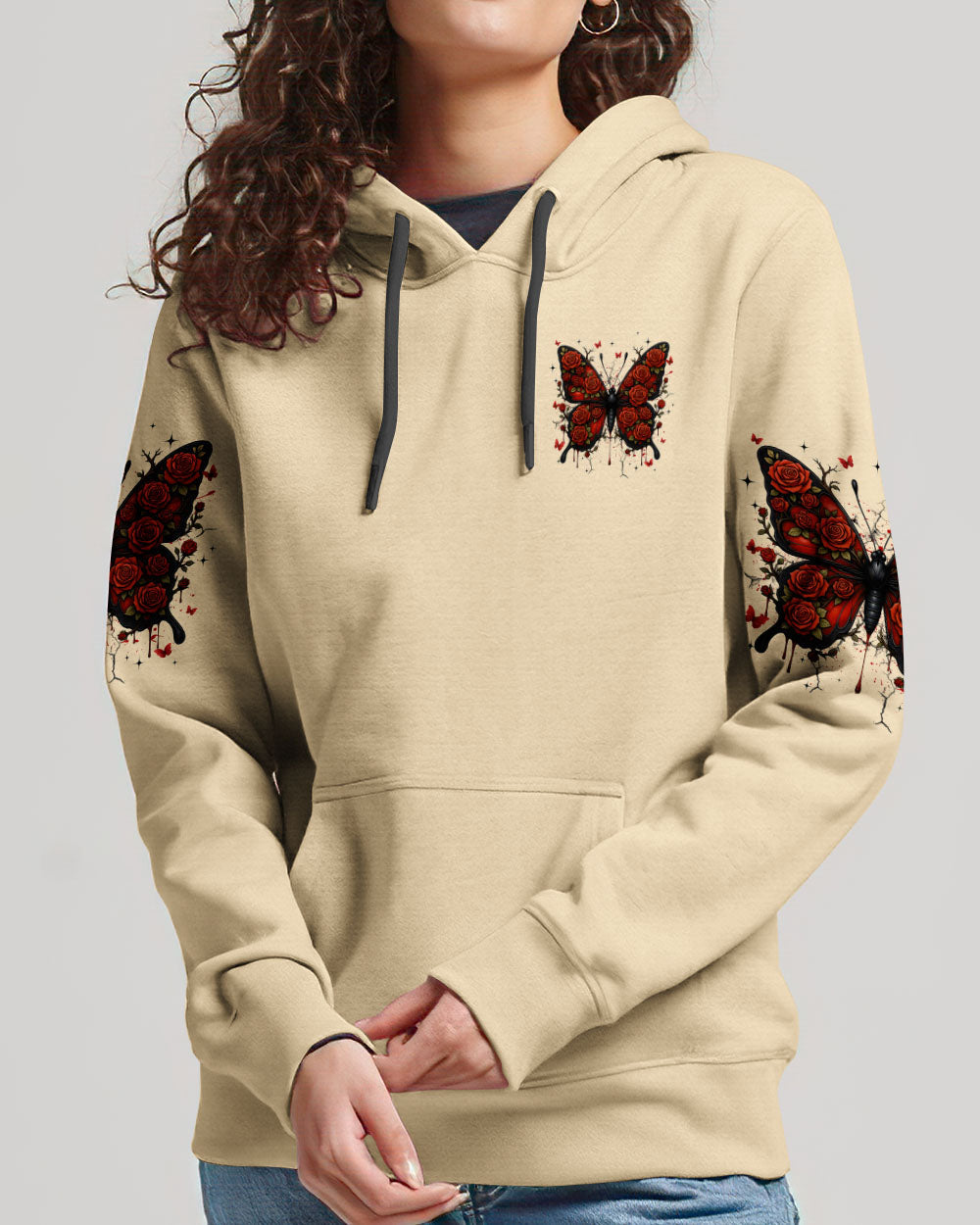 Blessed By God Loved By Jesus Butterfly Women's All Over Print Shirt - Tyqy1808253