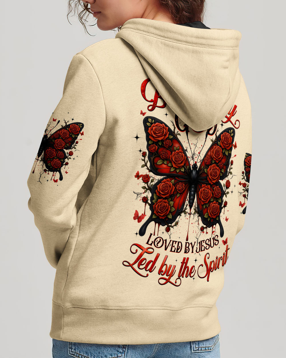 Blessed By God Loved By Jesus Butterfly Women's All Over Print Shirt - Tyqy1808253