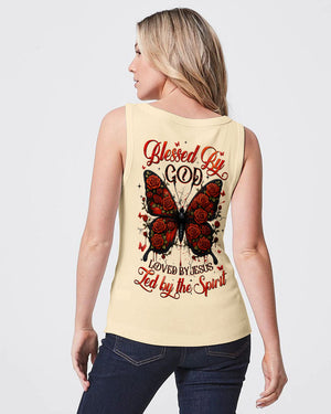 Blessed By God Loved By Jesus Butterfly Women's All Over Print Shirt - Tyqy1808253