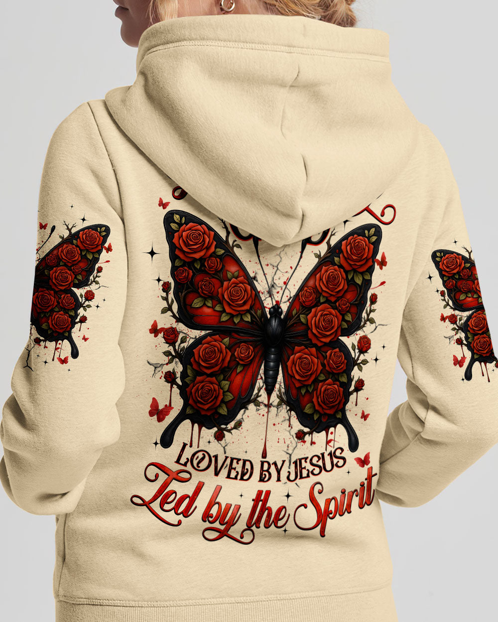 Blessed By God Loved By Jesus Butterfly Women's All Over Print Shirt - Tyqy1808253