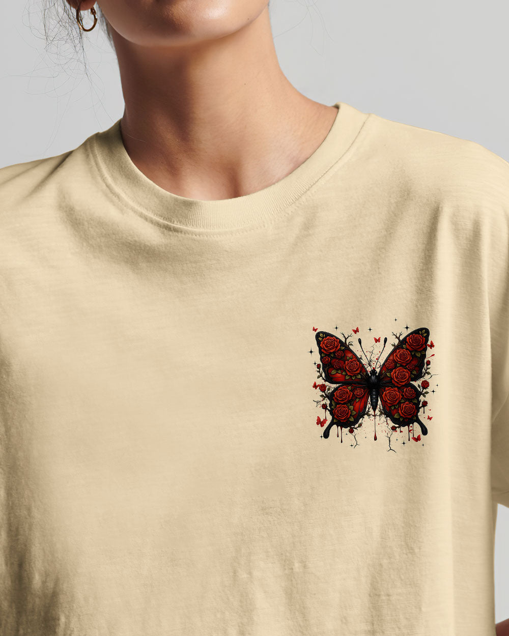 Blessed By God Loved By Jesus Butterfly Women's All Over Print Shirt - Tyqy1808253