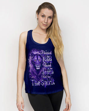 Blessed By God Loved By Jesus Lion Women's All Over Print Shirt - Tyqy3107252