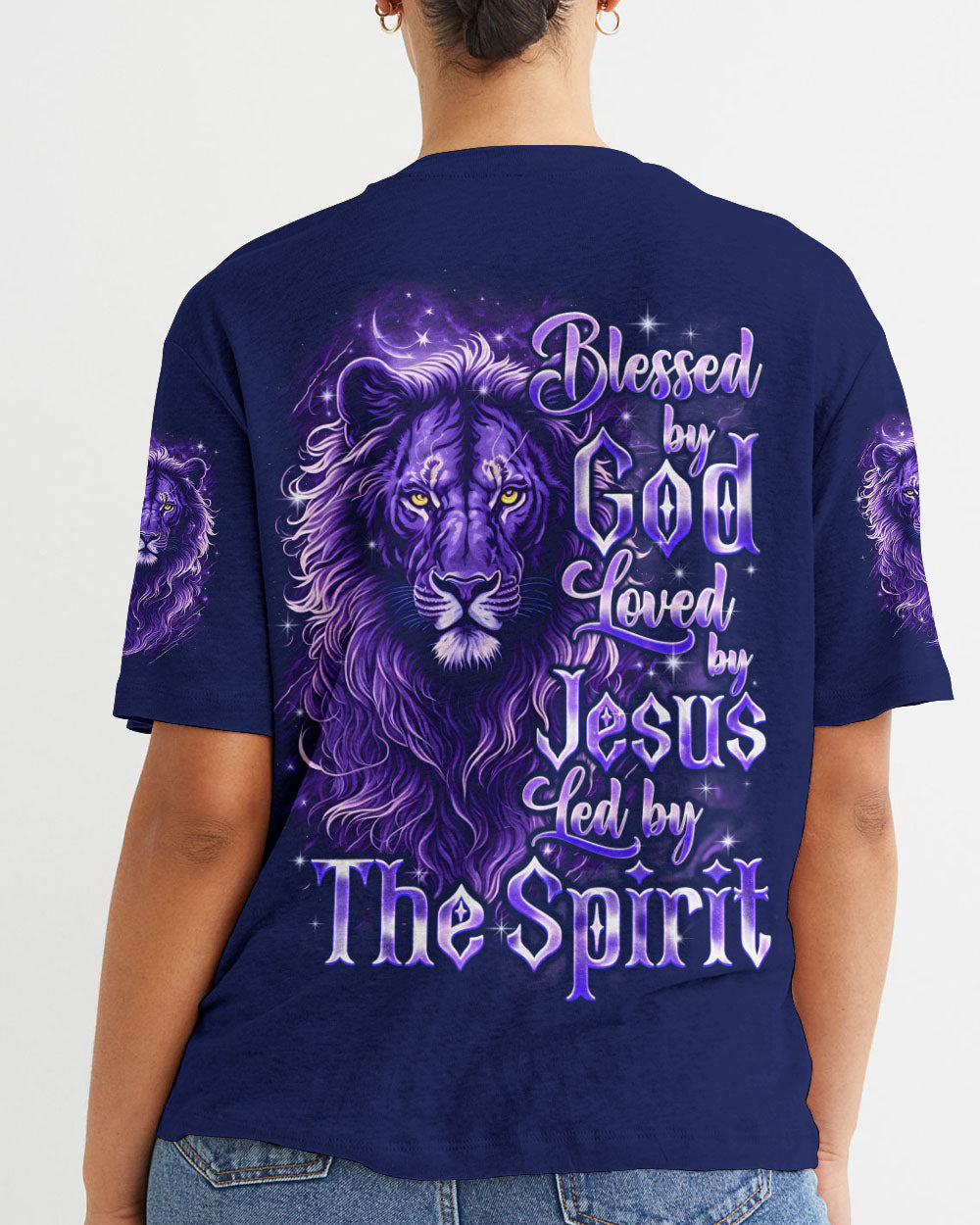 Blessed By God Loved By Jesus Lion Women's All Over Print Shirt - Tyqy3107252