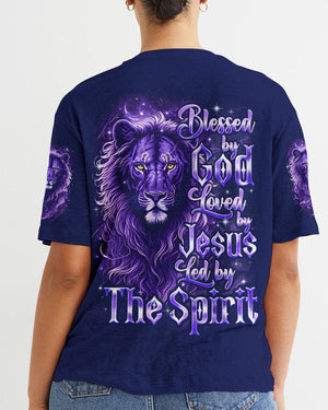 Blessed By God Loved By Jesus Lion Women's All Over Print Shirt - Tyqy3107252