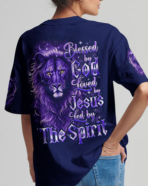 Blessed By God Loved By Jesus Lion Women's All Over Print Shirt - Tyqy3107252