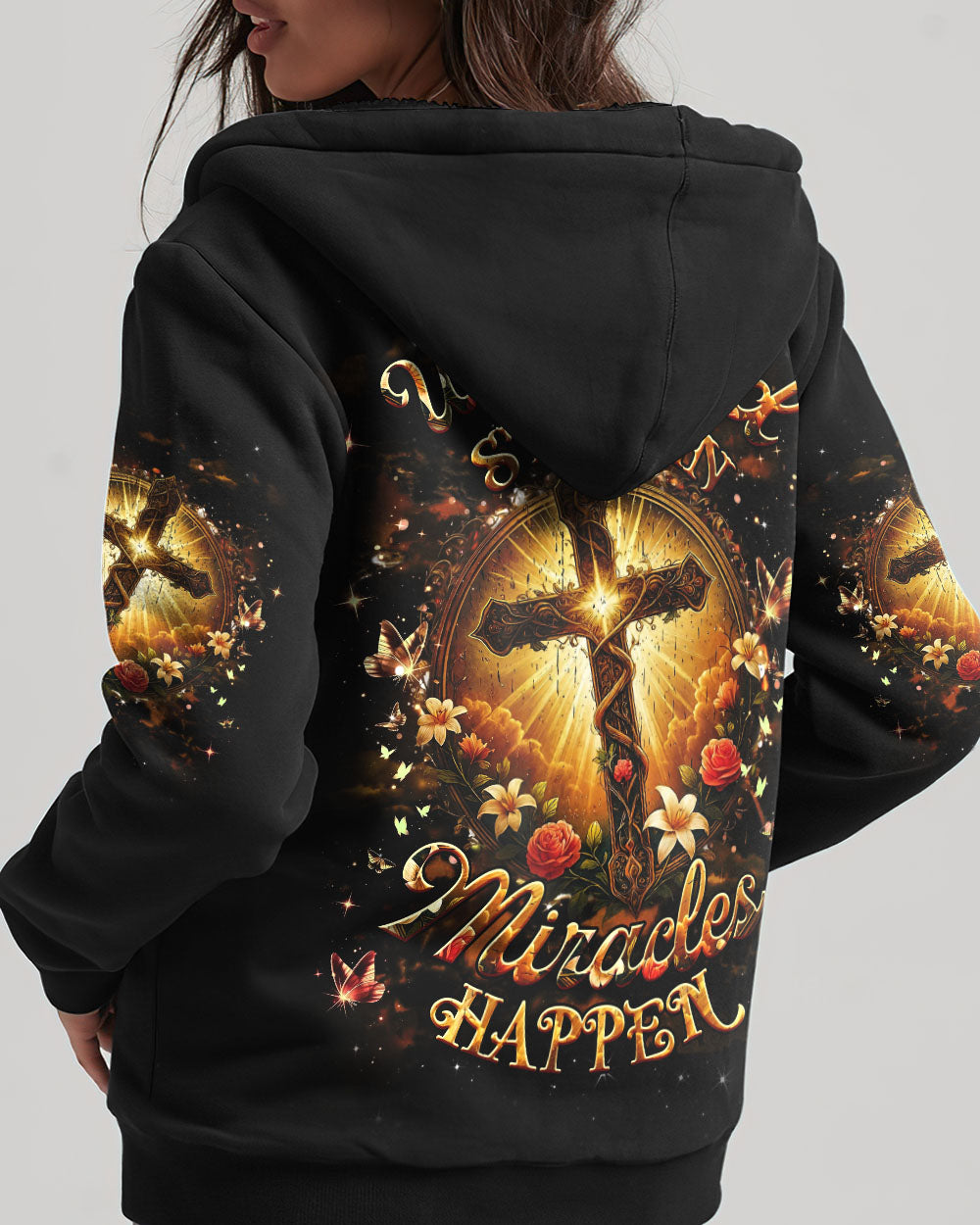 When God Steps In Miracles Happen Women's All Over Print Shirt - Yhhg2409254