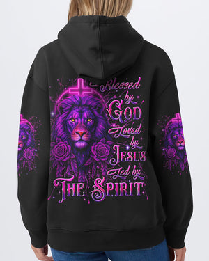 Blessed By God Loved By Jesus Lion Women's All Over Print Shirt - Yhln1908252