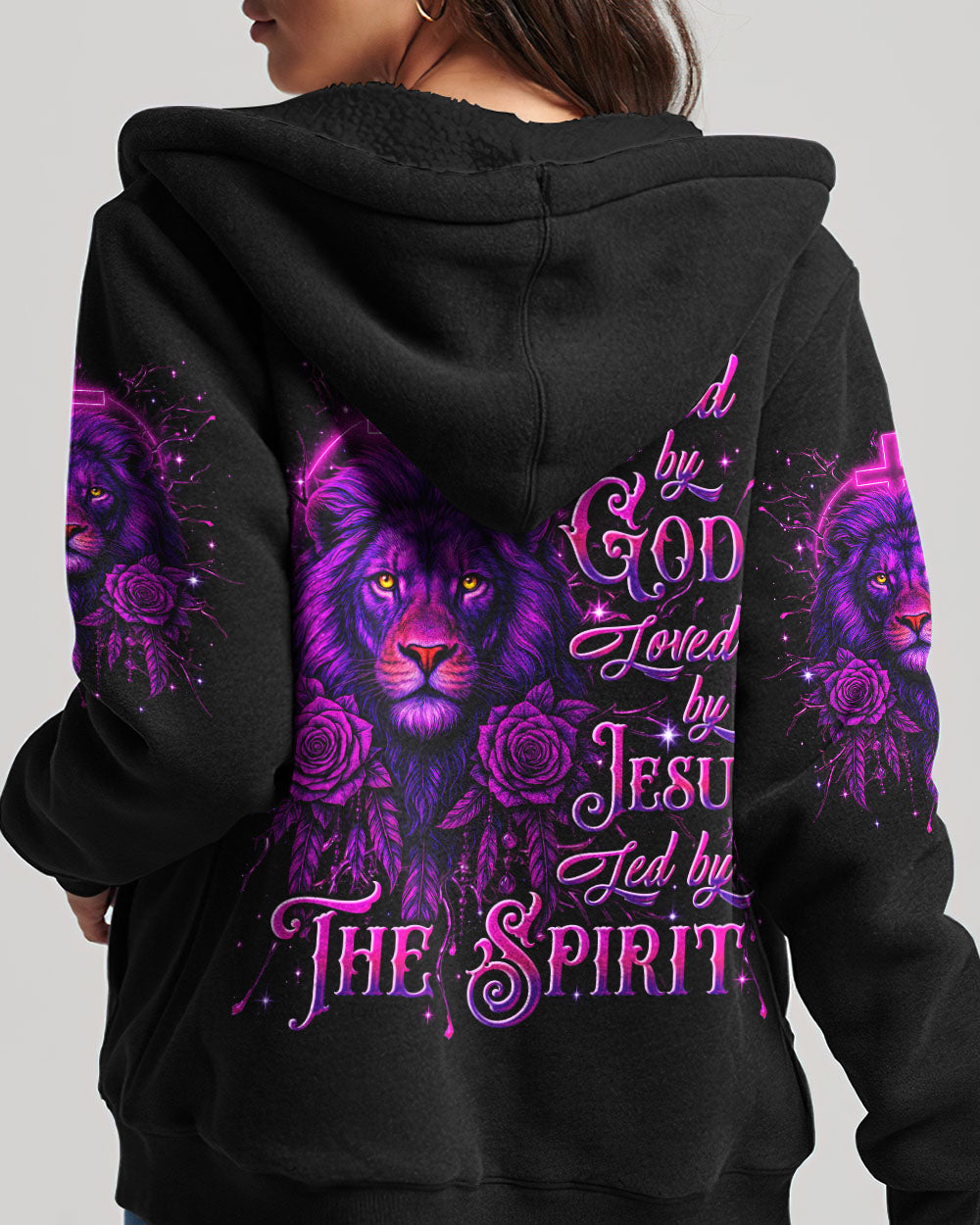 Blessed By God Loved By Jesus Lion Women's All Over Print Shirt - Yhln1908252